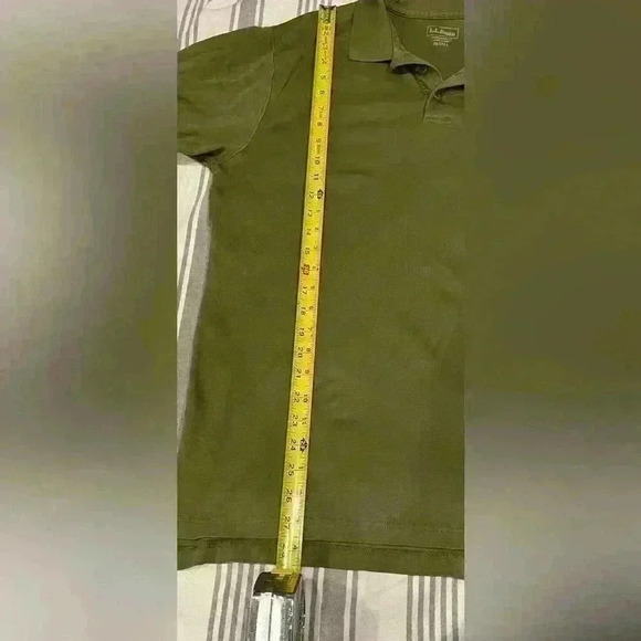 L.L Bean polo size medium tall olive green - Picture 5 of 5